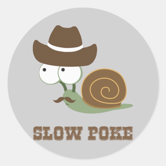 Adesivo Boca lenta! - Cowboy Snail (Frente)