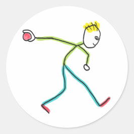 Adesivo Bocce Ball Stickman