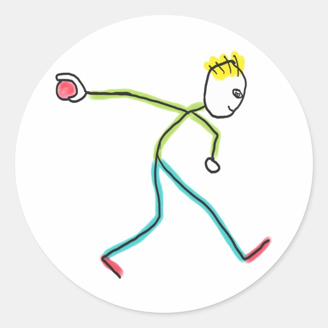 Adesivo Bocce Ball Stickman (Frente)