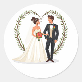 Adesivo Bochechas de Corações de Amor no Dia do Casamento