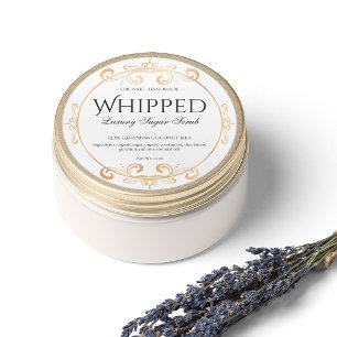 Adesivo Body Butter Scrub Luxurious Shiny Gold Foil Swirls