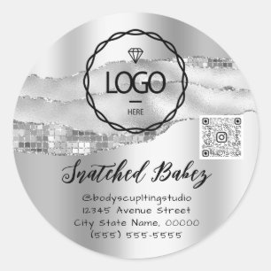 Adesivo Body Care Esculpindo Cosméticos Logotipo QR Code S