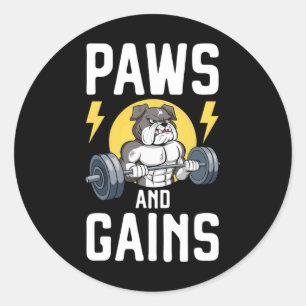 Adesivo Bodybuilder Dog Lover Gym Visto Malhação Workout B