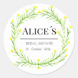 Adesivo Boêmia Floral do Chá de panela Elegante Personaliz