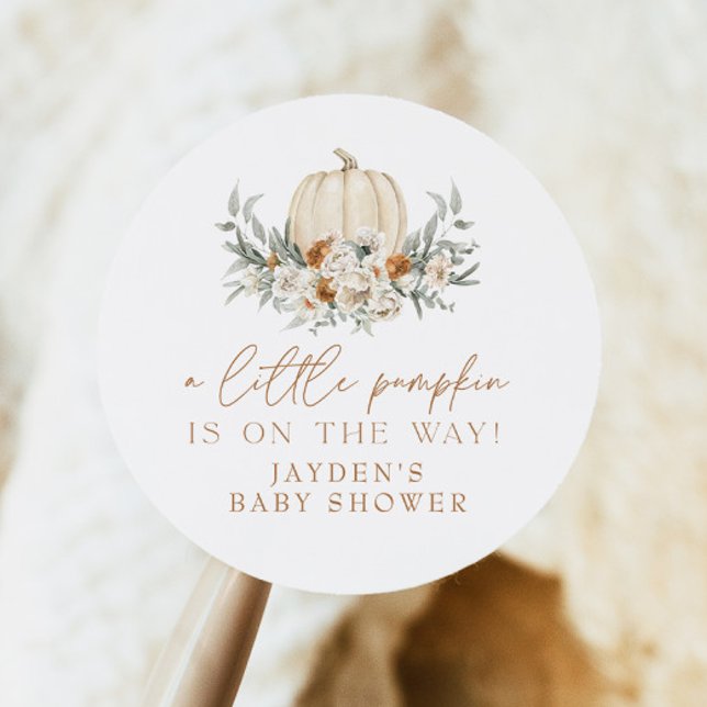 Adesivo BOHEME Terracotta Floral Pumpkin Chá de fraldas (Criador carregado)