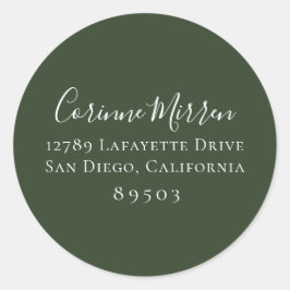 Adesivo Bohemian Forest Green Address Sticker