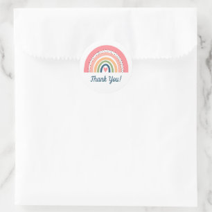 Adesivo Bohemian Heart e Rainbow Obrigado
