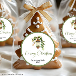 Adesivo Bohemian Rustic Christmas Lantern Holiday Sticker