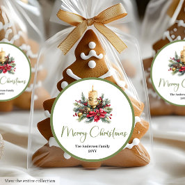 Adesivo Bohemian Watercolor Rustic Xmas Gift Sticker