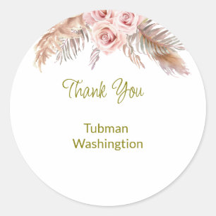 Adesivo Bohemian Wedding Favor Classic Round S