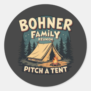 Adesivo Bohner Family Reunion - Pitch a Tent Retro Camping