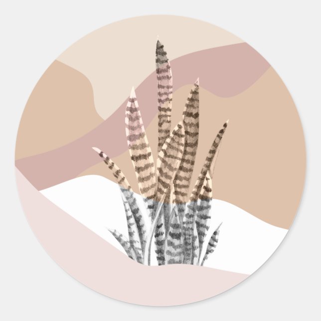 Adesivo Boho Abstrato Modern Succulent (Frente)