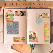 Boho Antigo Jornal Sucata Rosa Aquarela