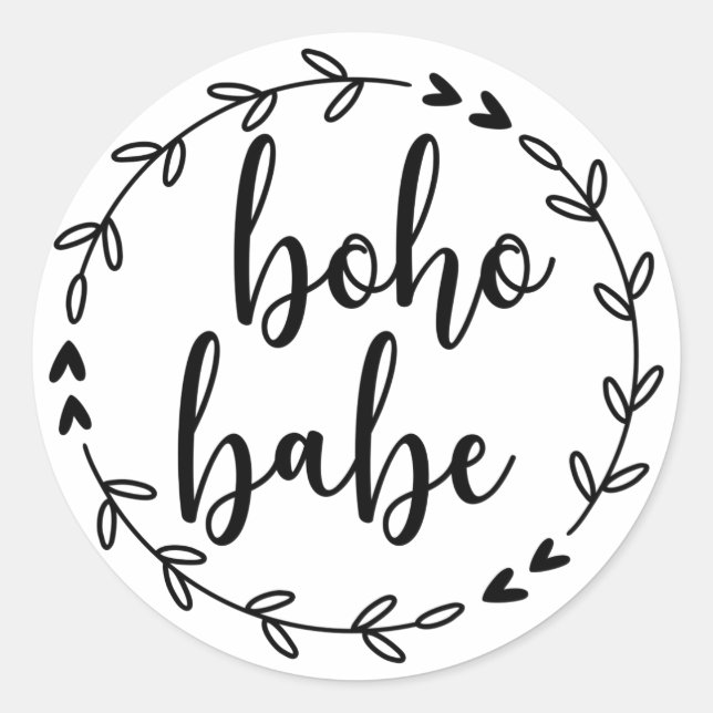 Adesivo Boho Babe Wreath (Frente)