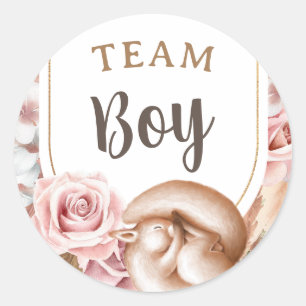Adesivo Boho Baby Gender Reveage Team Boy