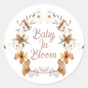 Adesivo Boho Baby In Bloom Wildflower Chá de fraldas