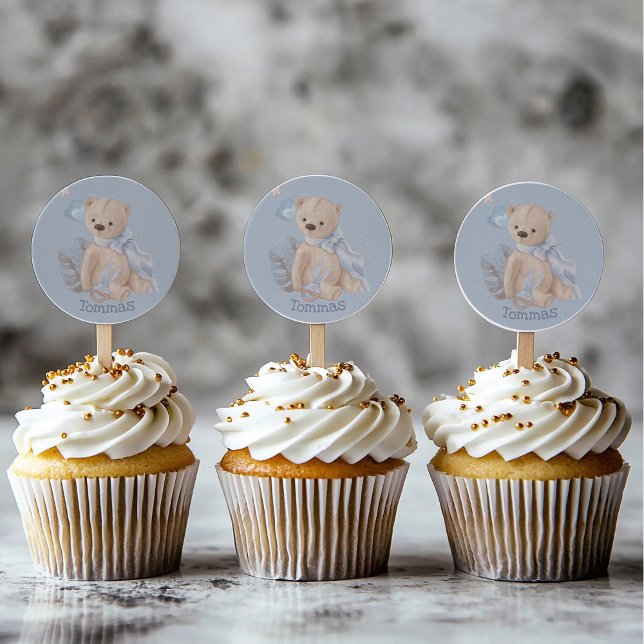 Adesivo Boho baby teddy bear Classic Round Sticker (Criador carregado)