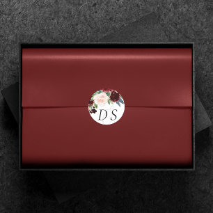 Adesivo Boho Bloom Vermelho e Marinho da Borgonha