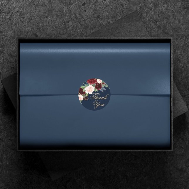 Adesivo Boho Blooms | Marinho escuro Azul e Vermelho Obrig (Criador carregado)