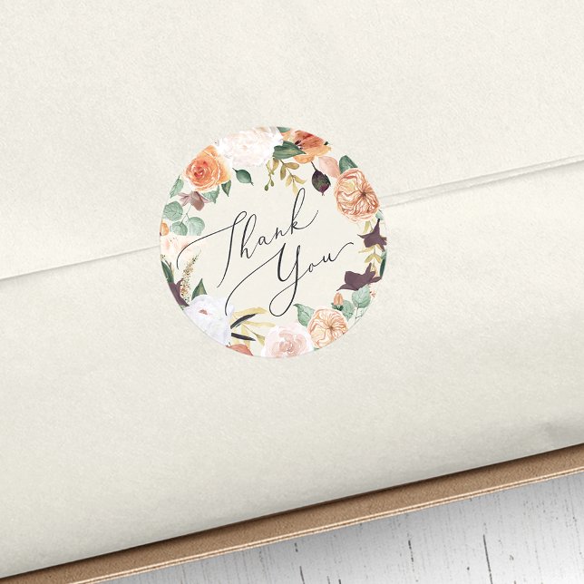 Adesivo Boho Blooms Modern Floral Obrigado (Criador carregado)