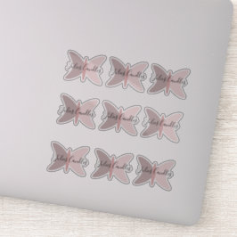 Adesivo Boho Butterflies Rosa Terrenos Negócios