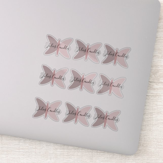 Adesivo Boho Butterflies Rosa Terrenos Negócios (Detalhe)