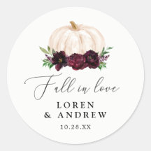 Boho Cai No Amor Casamento Floral Pumpkin