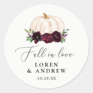 Adesivo Boho Cai No Amor Casamento Floral Pumpkin