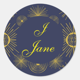 Adesivo Boho Celestial Sun Stars Personalizadas Azul