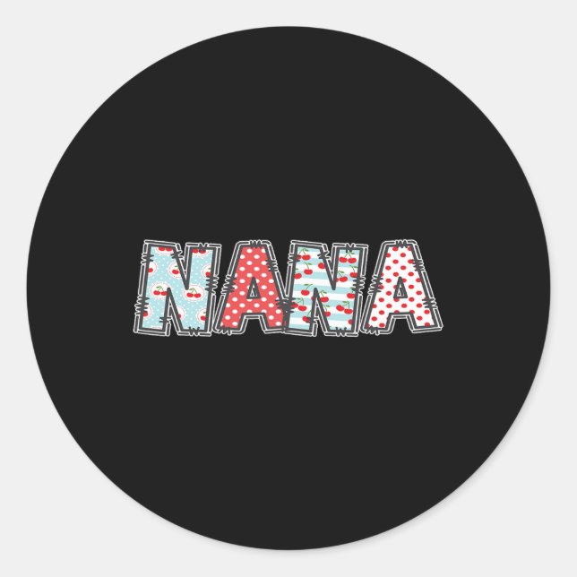 Adesivo Boho Cherry Avó Nana Halloween Costume (Frente)