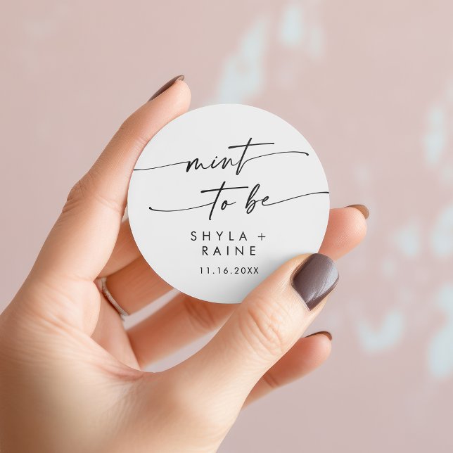 Adesivo Boho Chic Black and White Mint Para Ser Favor Stic (Boho Chic Black and White Mint To Be Favor Sticker)