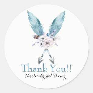 Adesivo Boho Chic Boêmio Flechas Pena Floral Festa