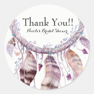 Adesivo Boho Chic Boêmio Penas Presente de Atrelado