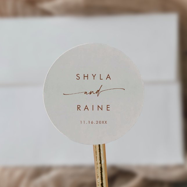 Adesivo Boho Chic Bohemian Cream Names Envelope Seals (Criador carregado)