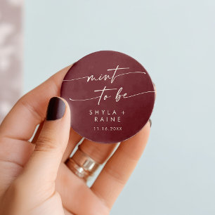 Adesivo Boho Chic Burgundy Red Mint Para Ser Favor Sticker