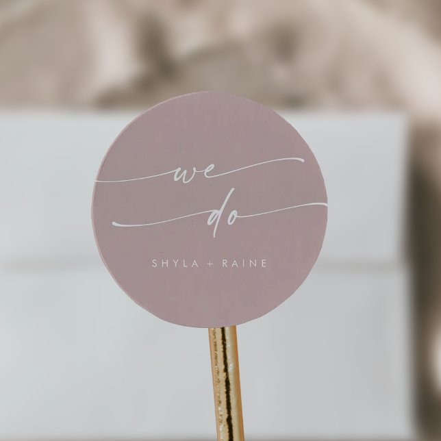 Adesivo Boho Chic Dusty Rosa Rosa Nós Envelopamos Selos (Criador carregado)