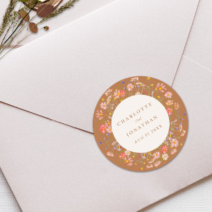 Adesivo Boho Chic Floral Casamento de Outono
