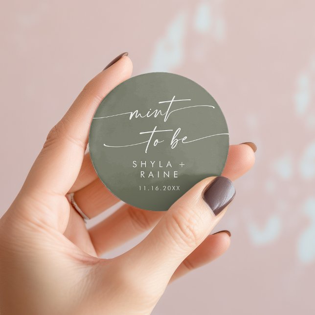 Adesivo Boho Chic Olive Green Mint Para Ser Favor Sticker (Boho Chic Olive Green Mint To Be Favor Sticker)