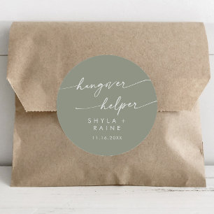 Adesivo Boho Chic Sage Green Hangover Favor