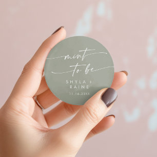 Adesivo Boho Chic Sage Green Mint Para Ser Favor Sticker