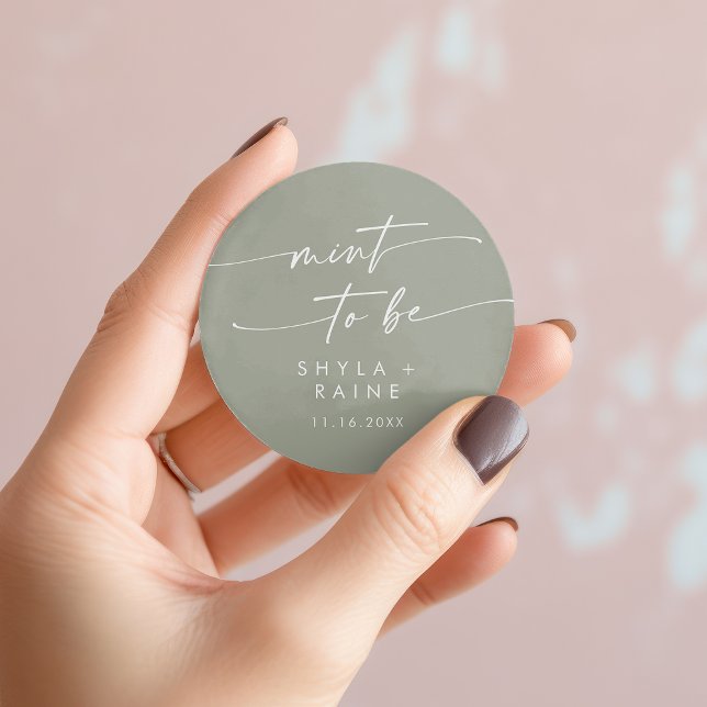 Adesivo Boho Chic Sage Green Mint Para Ser Favor Sticker (Boho Chic Sage Green Mint To Be Favor Sticker)