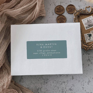 Adesivo Boho Chic Seafoam Teal Guest Labels