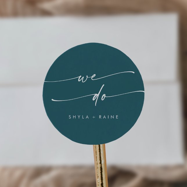 Adesivo Boho Chic Teal Blue Nós Fazemos Envelope Selos (Criador carregado)