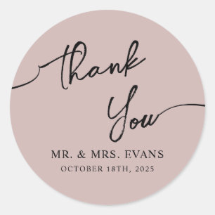 Adesivo Boho-Chic Wedding Sticker Obrigado.