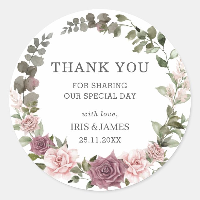 Adesivo Boho Cinnamon Rosa Blush Floral Favor (Frente)