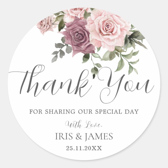 Adesivo Boho Cinnamon Rosa Blush Floral Favor (Frente)