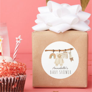 Adesivo Boho Clotheline Gênero Chá de fraldas neutro