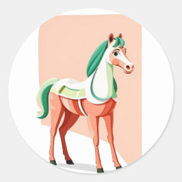 Adesivo Boho Cute Pony Design Minimalist Horse