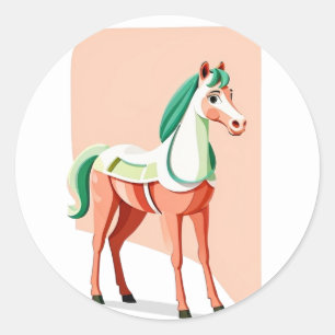 Adesivo Boho Cute Pony Design Minimalist Horse