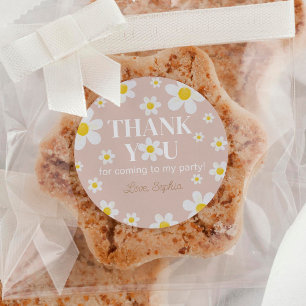 Adesivo Boho Daisy Bloom Girl Aniversário